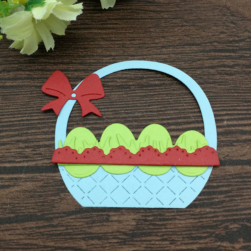 Easter egg basket bow Metal Cutting Dies Stencil Scrapbooking Photo Album Card Paper Embossing Craft DIY