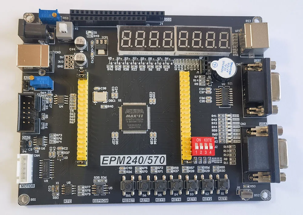 Educational Pocket FPGA CPLD Altera MAXII EPM570 Board with AD/DA Stepper-Motor Infrared-Receiver UART PS2 VGA