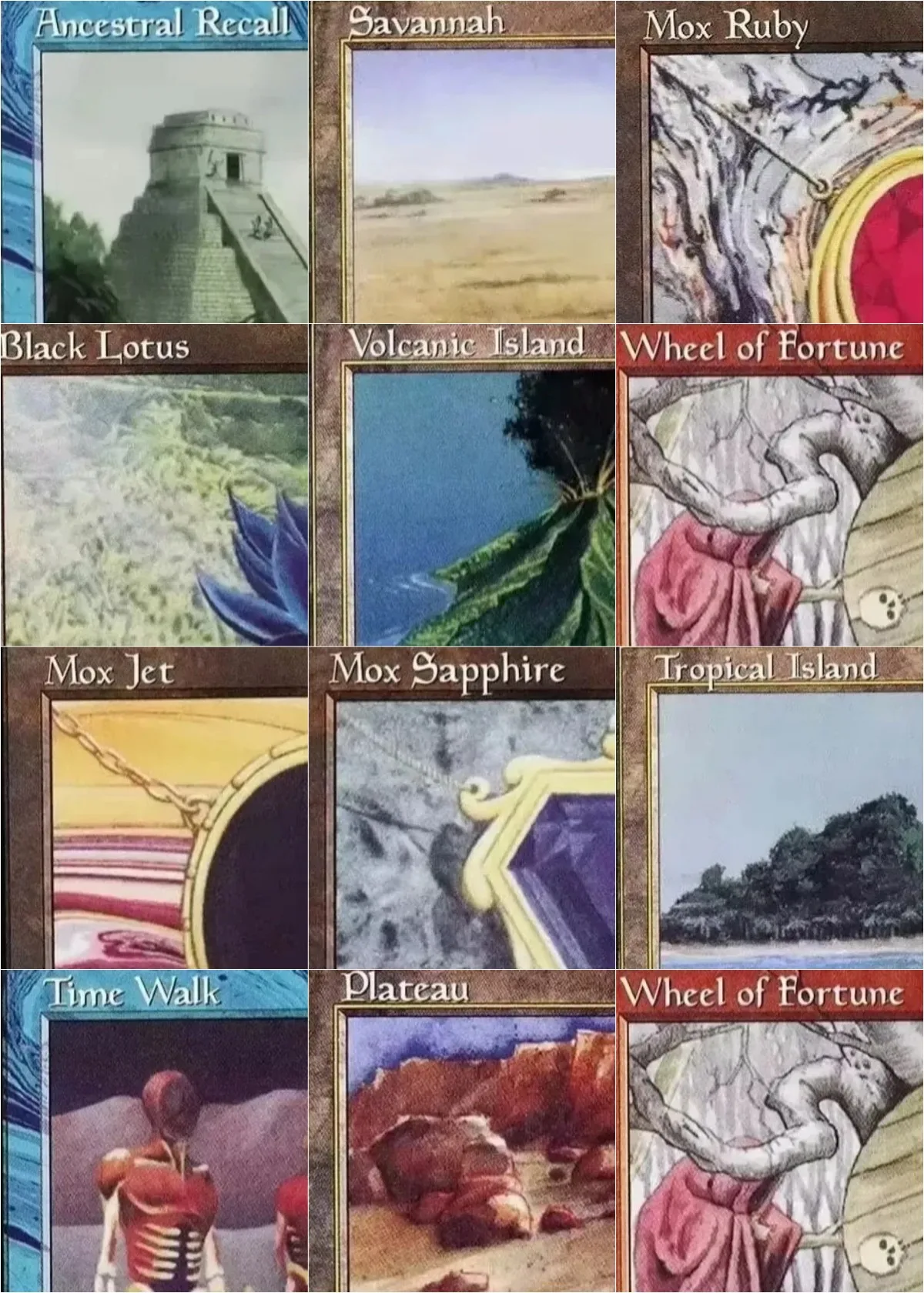 

30th regular "blacklotus/volcanic island/mox pearl" TCG Magical Cards Proxy Playing Cards Gathering Board Game Trading Cards