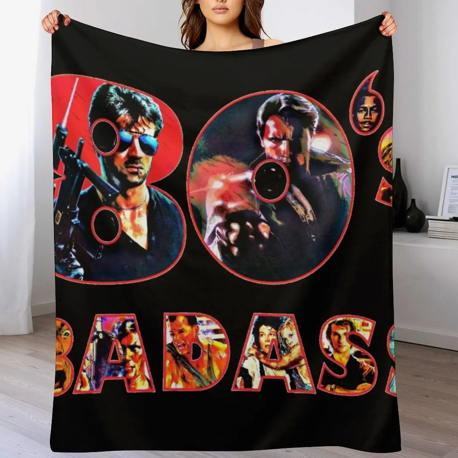 

80'S Action Throw Blanket Sofa Quilt valentine gift ideas Hair anime Blankets