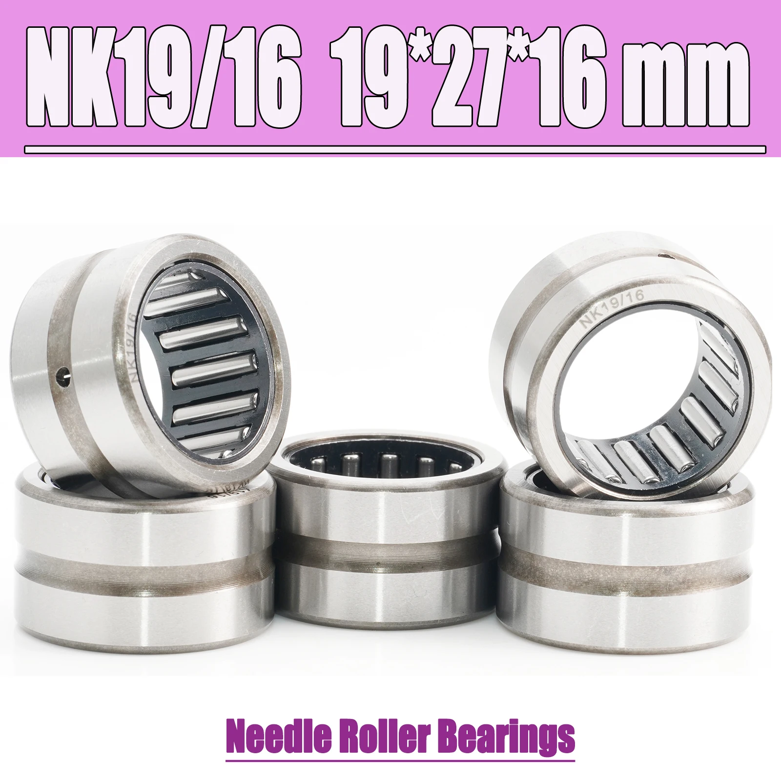 

Подшипник NK19/16 19*27*16 мм, 5 шт., игольчатые роликоподшипники с твердым воротником без внутреннего кольца, подшипник NK19/16 NK1916