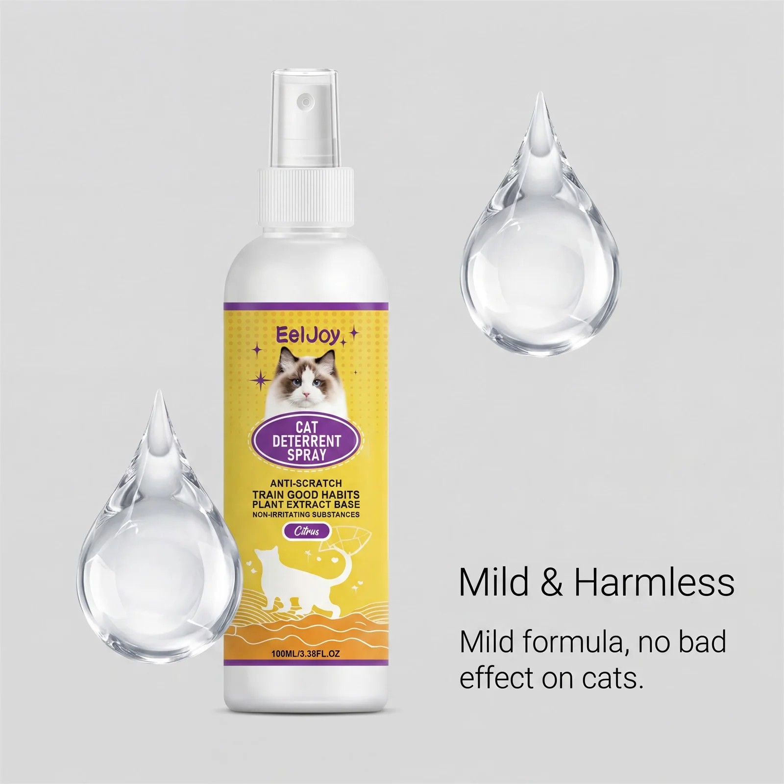 Cat Repellent Spray Indoor Outdoor Stop Sofa Scratching Urine Marking Long Lasting Furniture Protector Pet Deterrent Spray 100ml