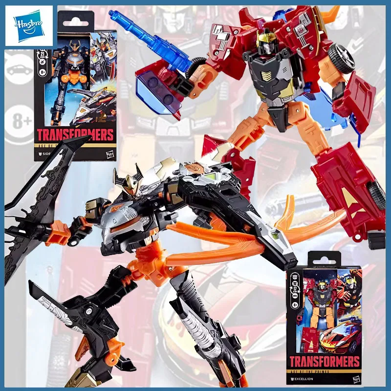 

Подлинные трансформеры Hasbro Age of Primes Excellion Sideways, экшн-фигурки, игрушки для мальчиков и девочек, подарок, Коллекционная модель, украшения