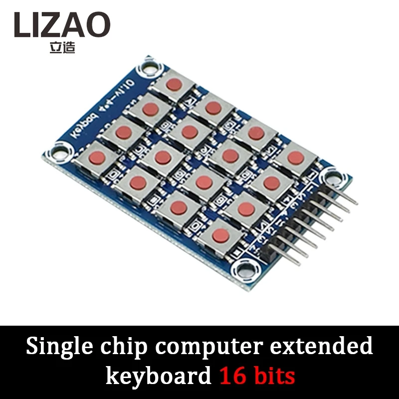 LIZAO 1×2 2×2 2×4 4×4 Matrix Keyboard Module 8-bit Independent Button MCU External Expansion Keypad