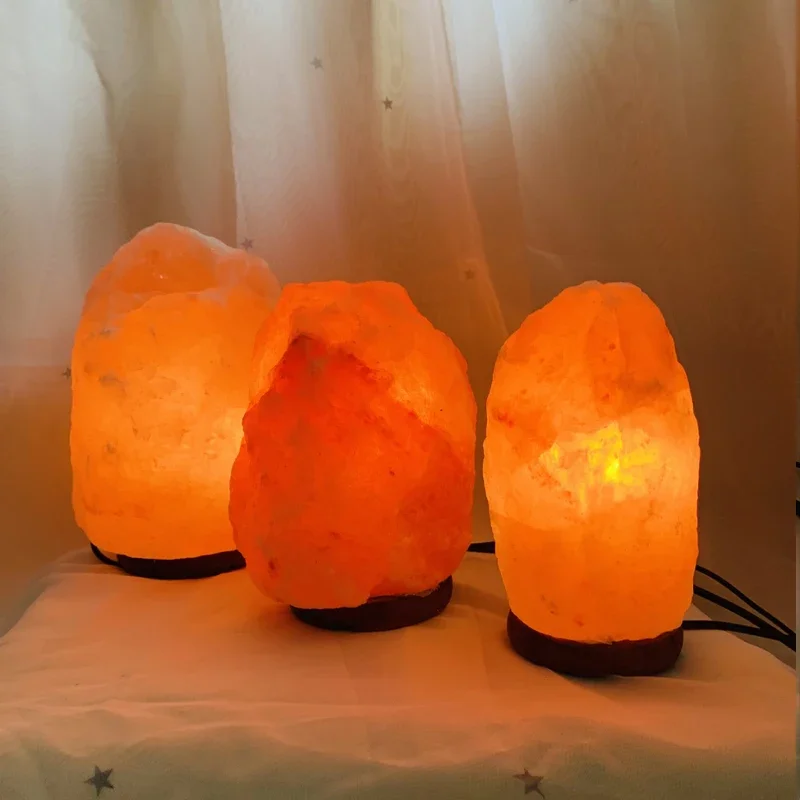 Modeling Salt Lamp Wholesale Himalayan Crystal Salt Rock Lamp USB Gift Light Bedroom Bedside Salt Crystal Stone Small Night Lamp