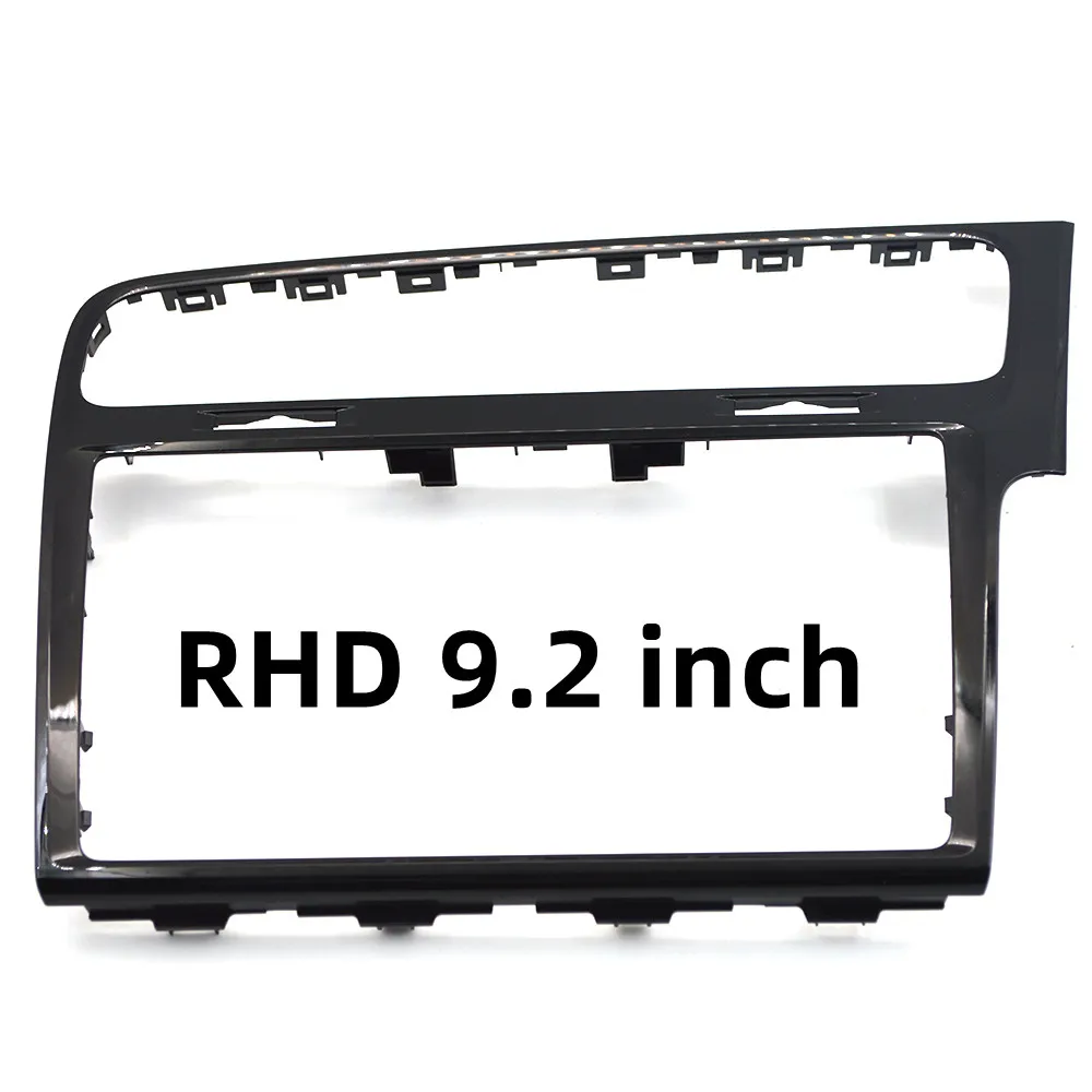 RHD Piano Preto Radio Frame, moldura placas MIB, moldura de tela decorativa, VW Golf 7, 7.5, 7.5, 8 