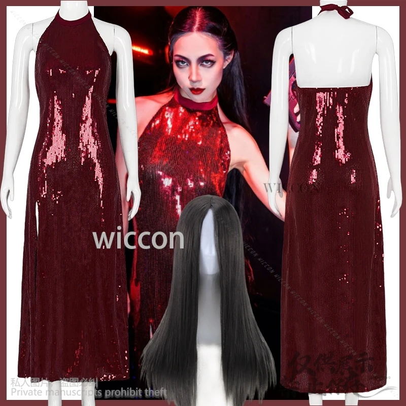 

Sexy Summer Backless Sequins Halter Neck Evening Dresses Elegant Movie Baller Na Cosplay Lolita Halloween Christmas Party Cos