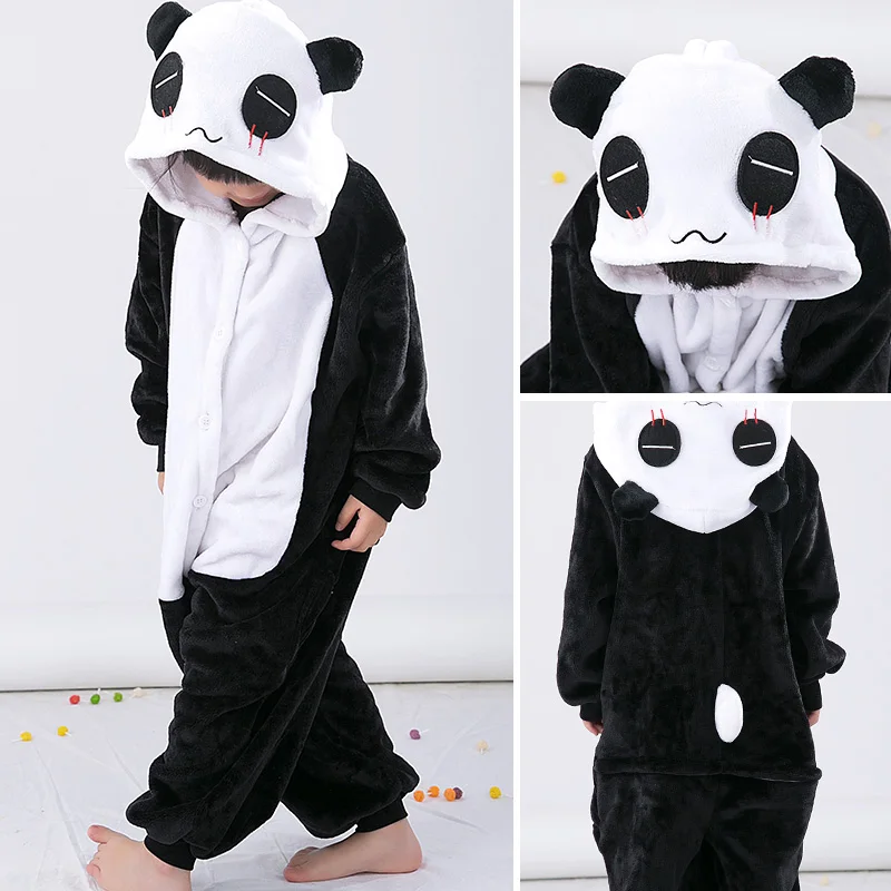 Kigurumi Cartoon Pajamas Sets Kids Children Animal Onesies Jumpsuit Girls Boys Anime Cosplay Costumes For Christmas Halloween