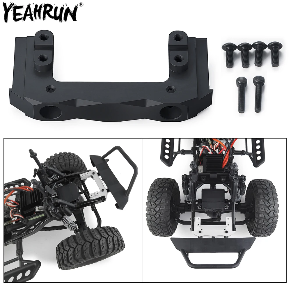 YEAHRUN Aluminum Alloy Front Servo Mount For 1/10 Axial SCX10 Wrangler SCX10II 90046 90047 Wrangler RC Crawler Car Parts