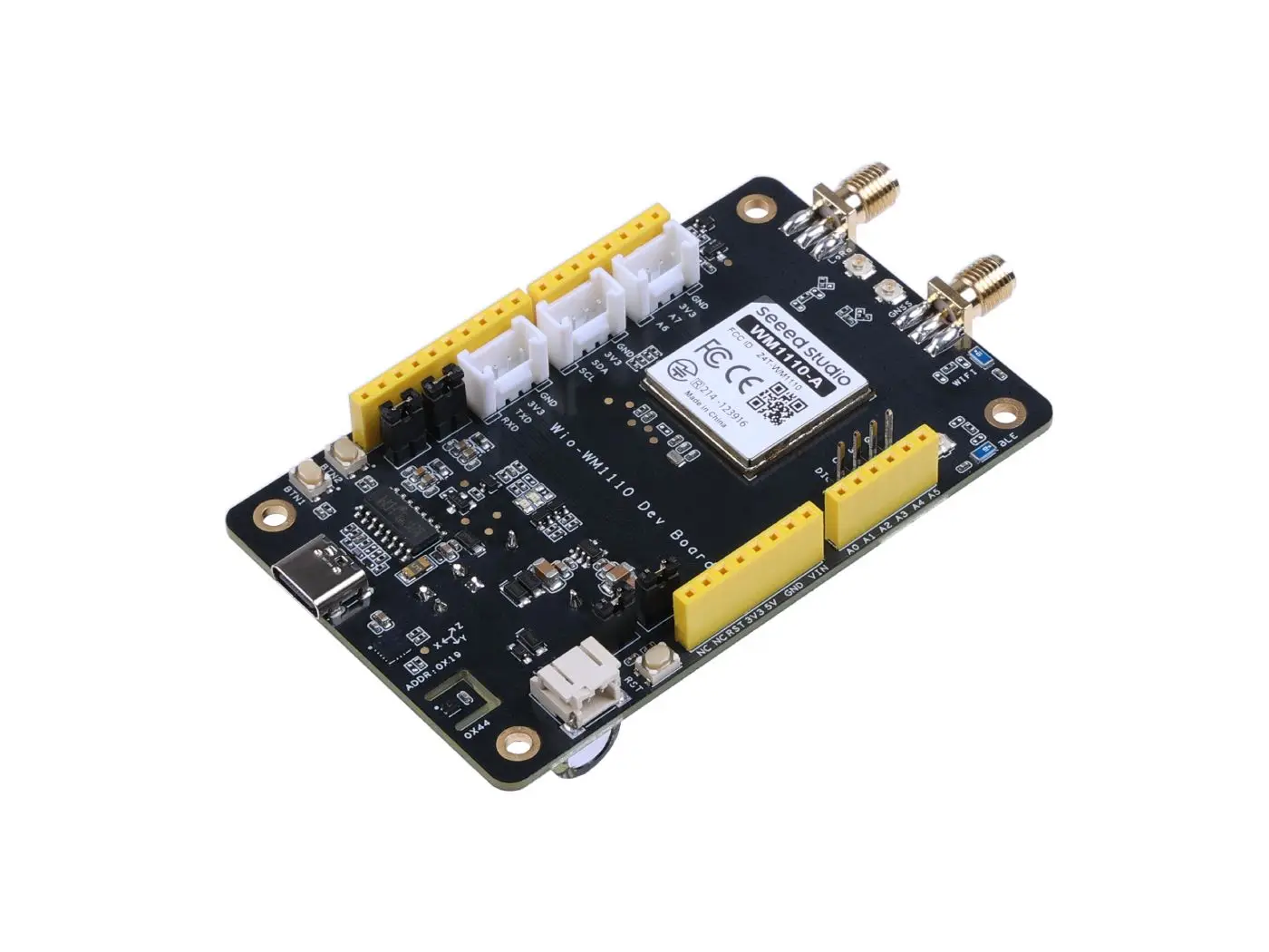 

Wio-WM1110 Dev Kit, built-in Semtech LR1110 and Nordic nRF52840