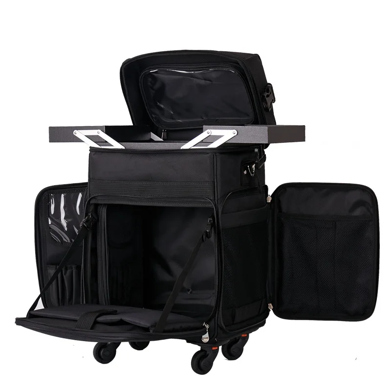 Cosmetische Doos Nail Tattoo Artist Tools En Make-Up Trolley Case Met Grote Capaciteit Professionele Multifunctionele Rollende Bagage