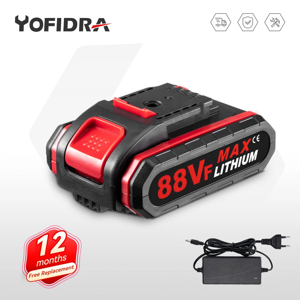 88VF 7500mAh Rechargeable Lithium Ion Battery For 36VF 48VF 88VF Cordless Screwdriver Power Tools Replacement Battery