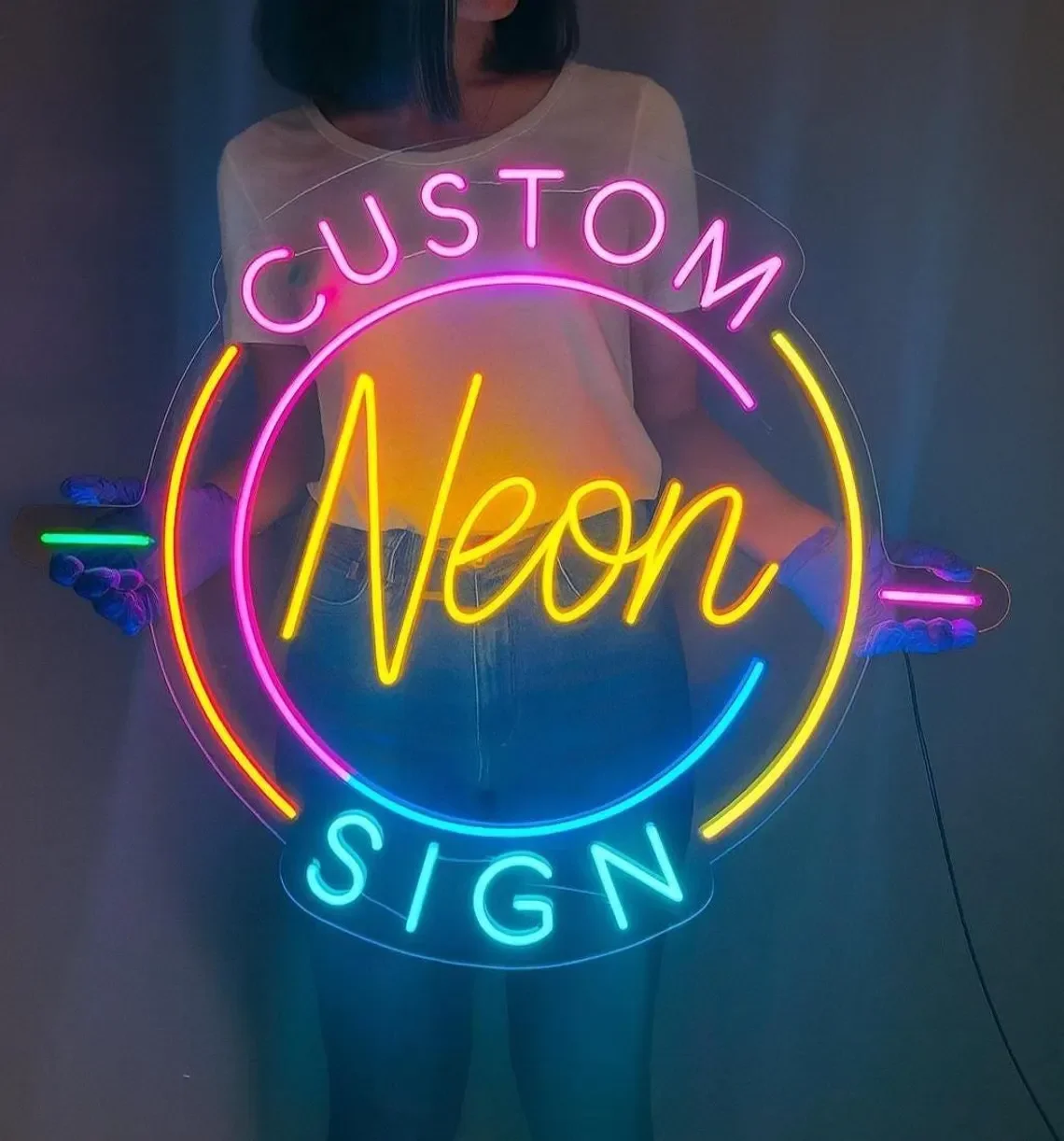Custom Neon Sign Personalized Name LED Neon Light for Man Cave Bedroom Wall Decor Wedding Party Beer Bar Room Decor Mix Color