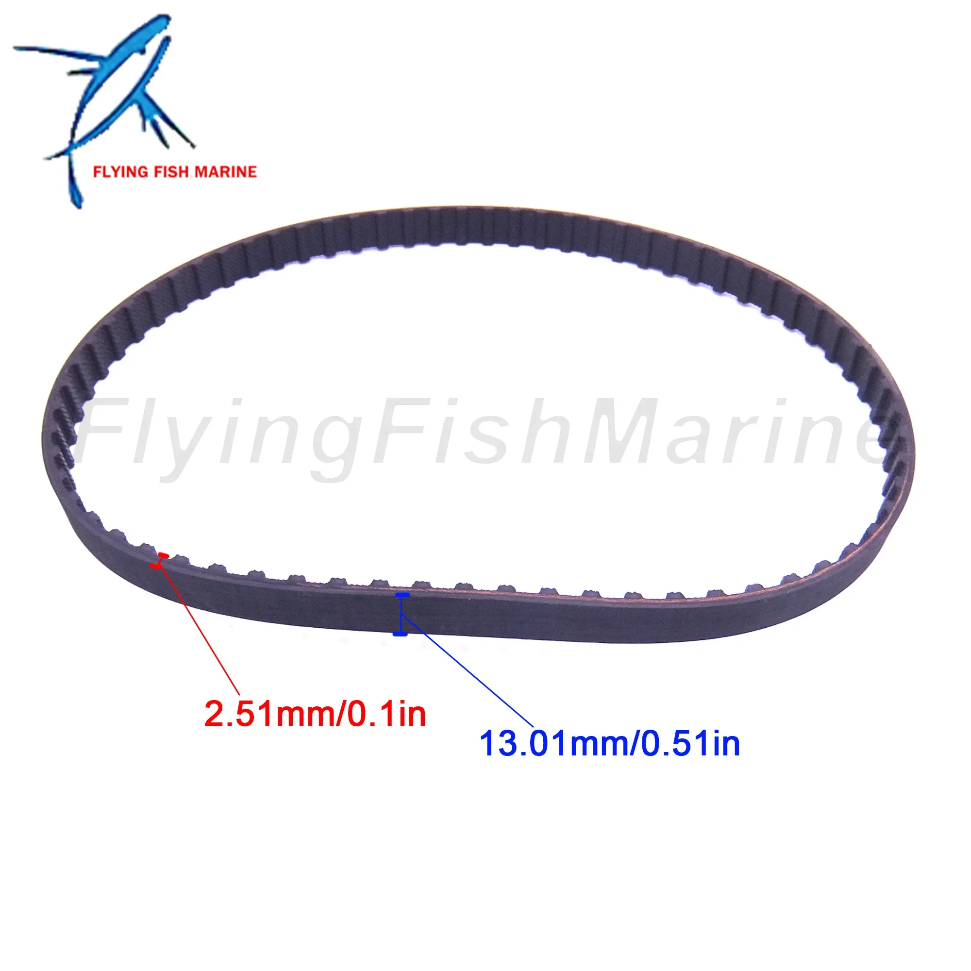 Outboard Engine 3H8-10061-0 3H8100610 3H8100610M Timing Belt for Tohatsu Nissan Boat Motor 9.9HP 15HP 18HP 20HP 4-Stroke