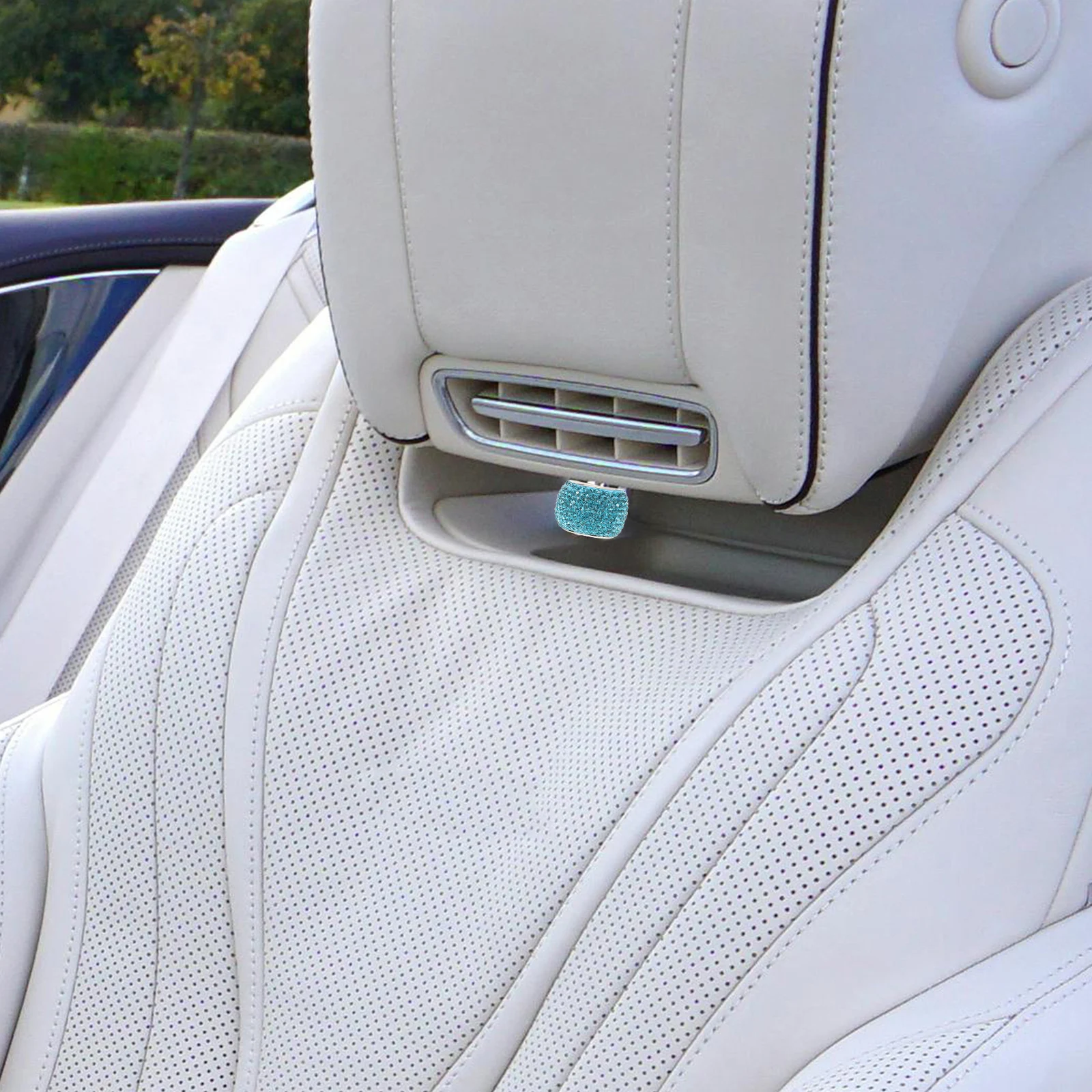 

Car Headrest Collars Bling Rhinestone Crystal Seat Protector Suv Truck Accessories Interior Universal Fit Durable Copper