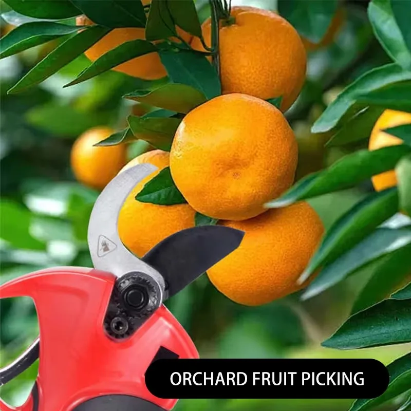 Electric Pruner 45mm Telescopic Fruit Picker Wood Scissors 21V Lithium Battery Alloy Steel Blade Multi-Functional Garden