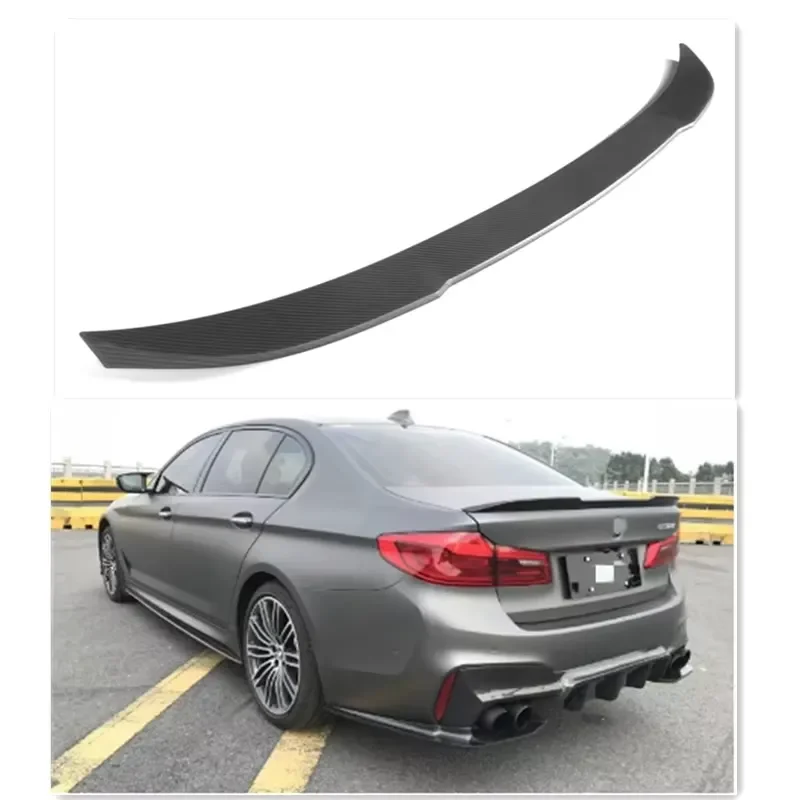 True Matte Dry Carbon Fiber Spoiler for BMW 5 Series G30 G38 Sedan CS Style 2017 Up 4 Door Auto Rear Wing F90 M5 Accessories
