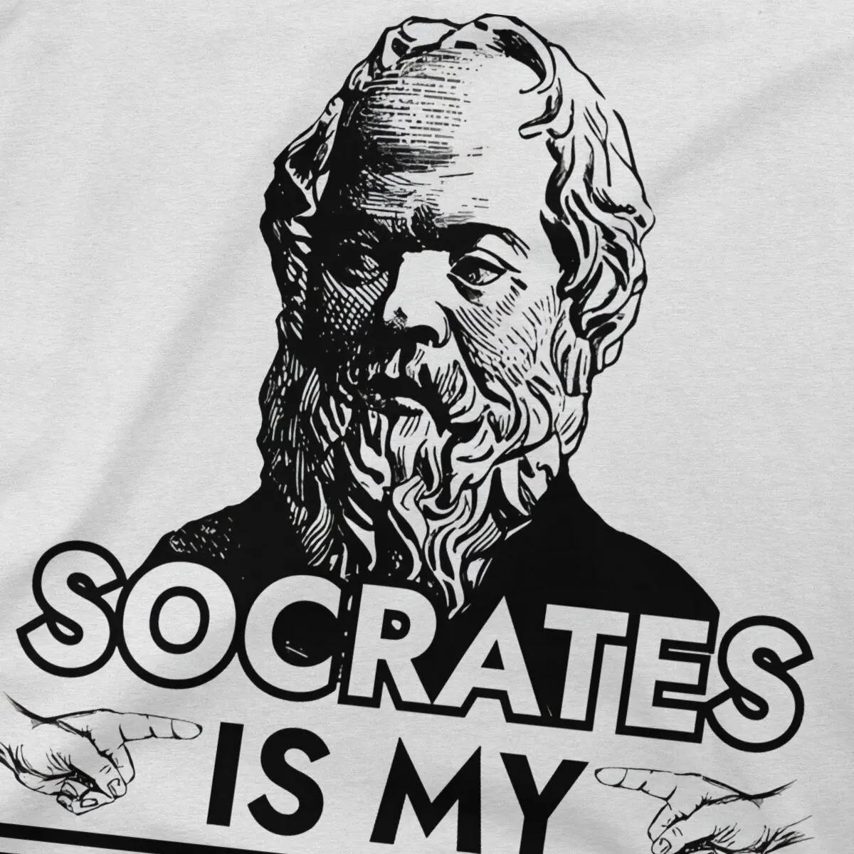 Philosopher Man TShirt Socrates Is My Homie Distinctive T Shirt Graphic Streetwear Hipster