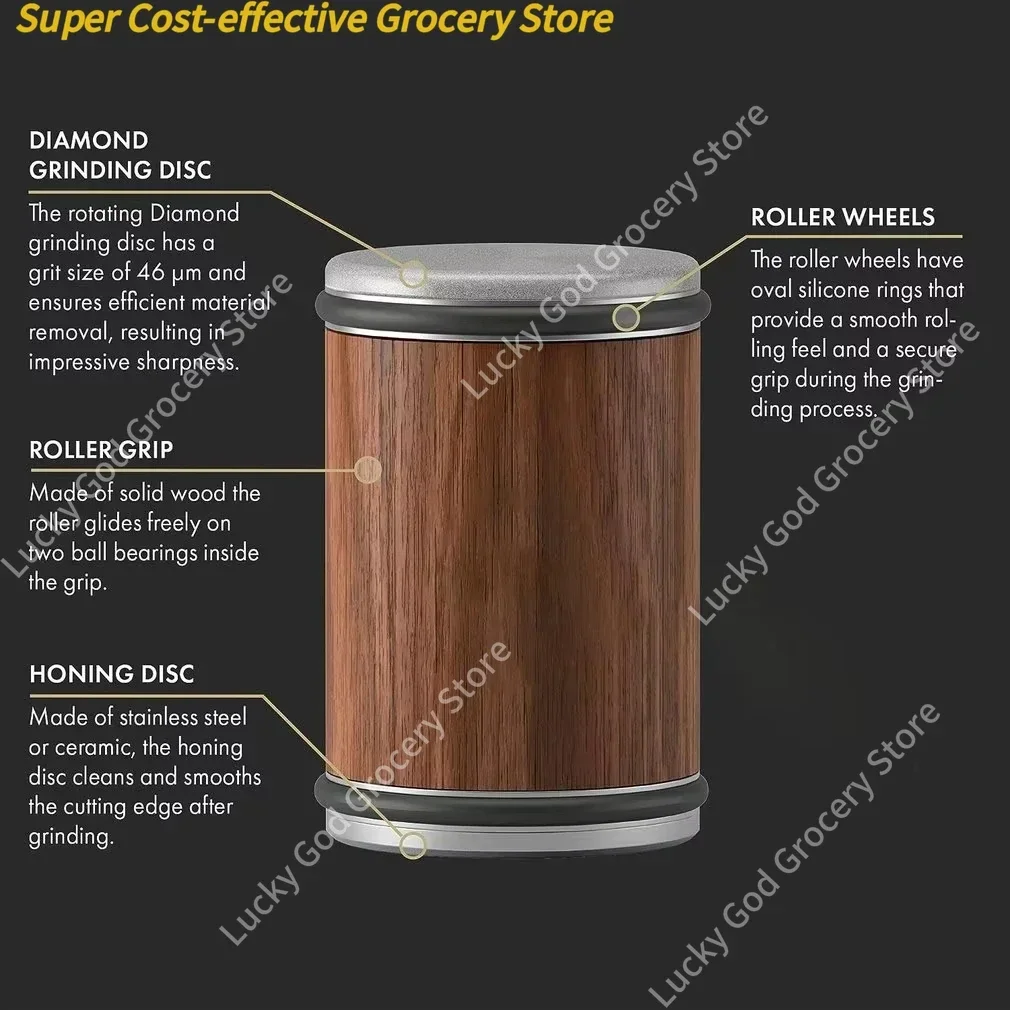 2025 15 مجموعة مبراة السكاكين المتداول ° و 20 ° ، أداة المطبخ مبراة السكاكين الدوارة المغناطيسية #4