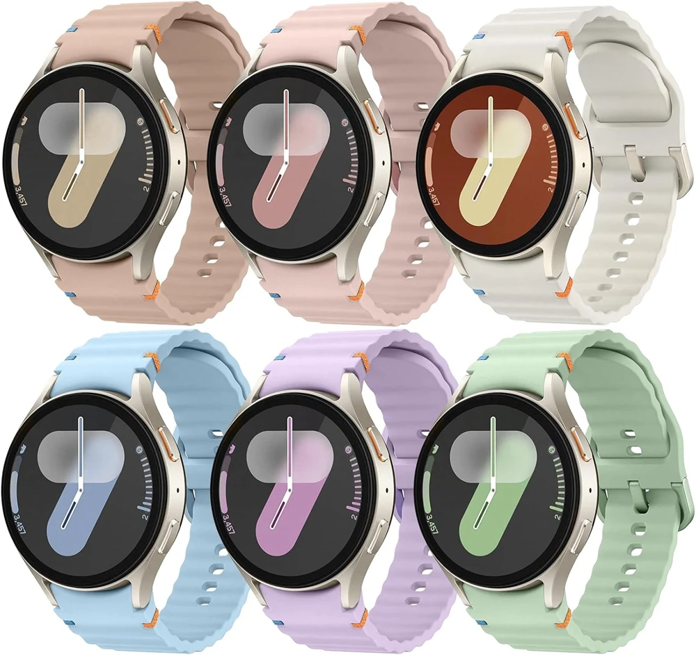 

Strap For Samsung Galaxy Watch 7 6 5 4 Classic 5 pro 44mm 40mm 43mm 42mm 47mm 45mm Silicone Bracelet Galaxy Watch 4 5 6 7 Band