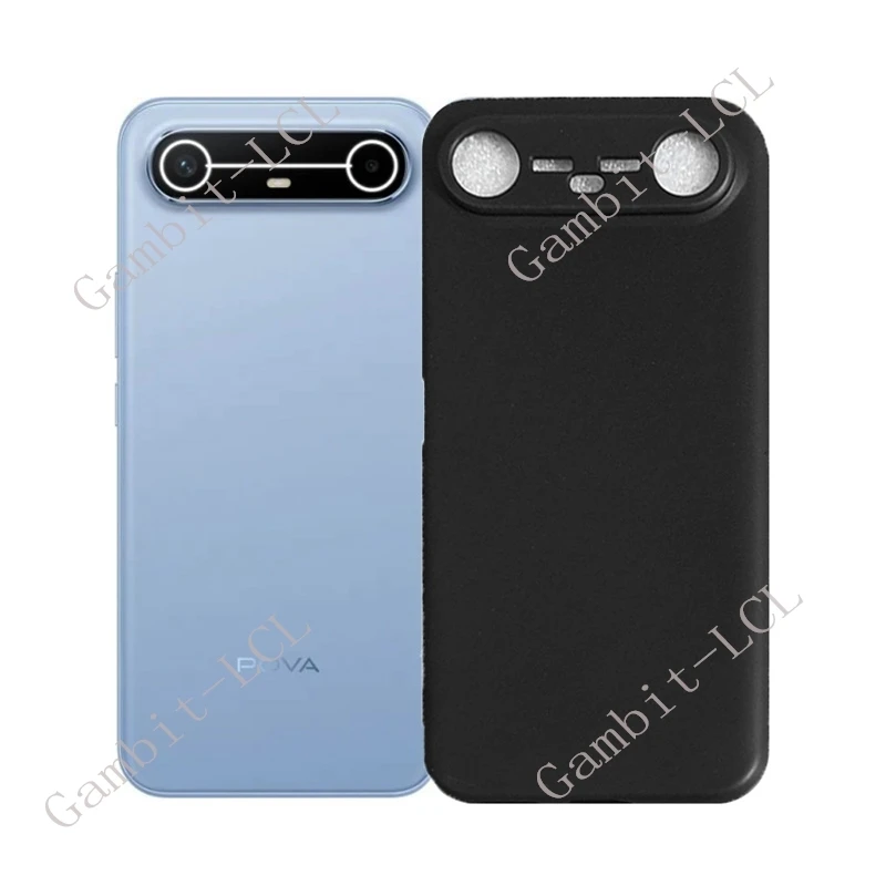 Anti-Fall-Hülle für Tecno Spark Slim PovaSlim KM9 TecnoPovaSlim, weiches TPU, original stoßfeste Rückseite auf Tecno Pova Slim 5G – Detail 1