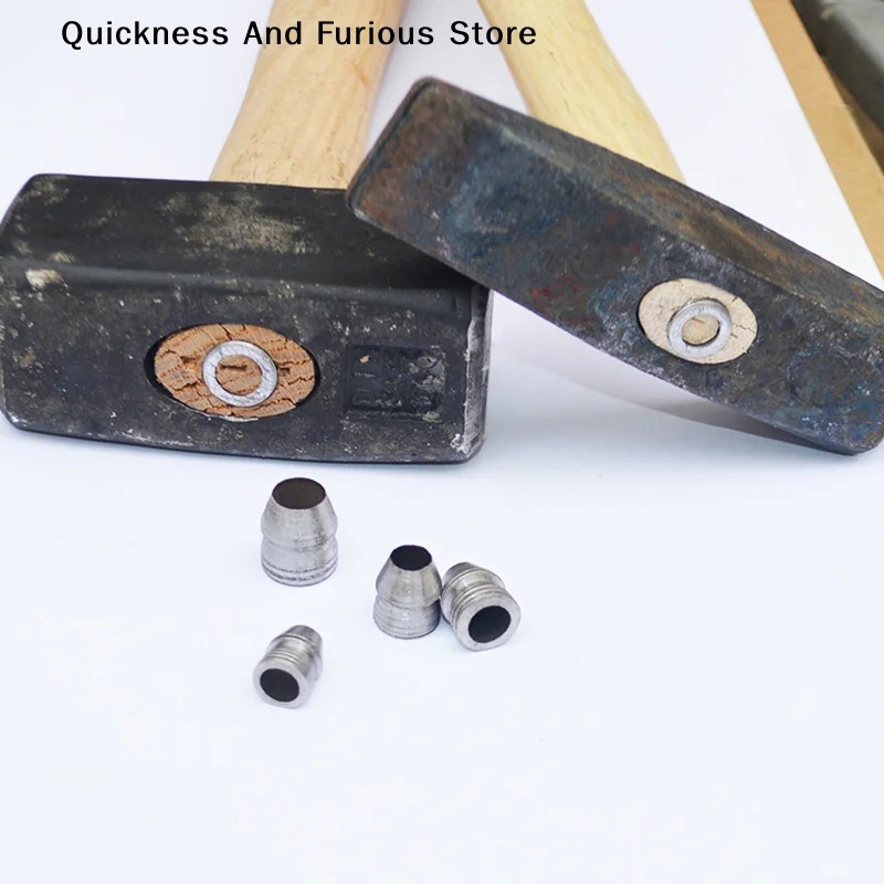 【T】10pcs Safety Round Handle Wedges Steel Hammer Handle Splitting Wedge Set For Axe Claw Hammer Steel For Carpentry Maintenance