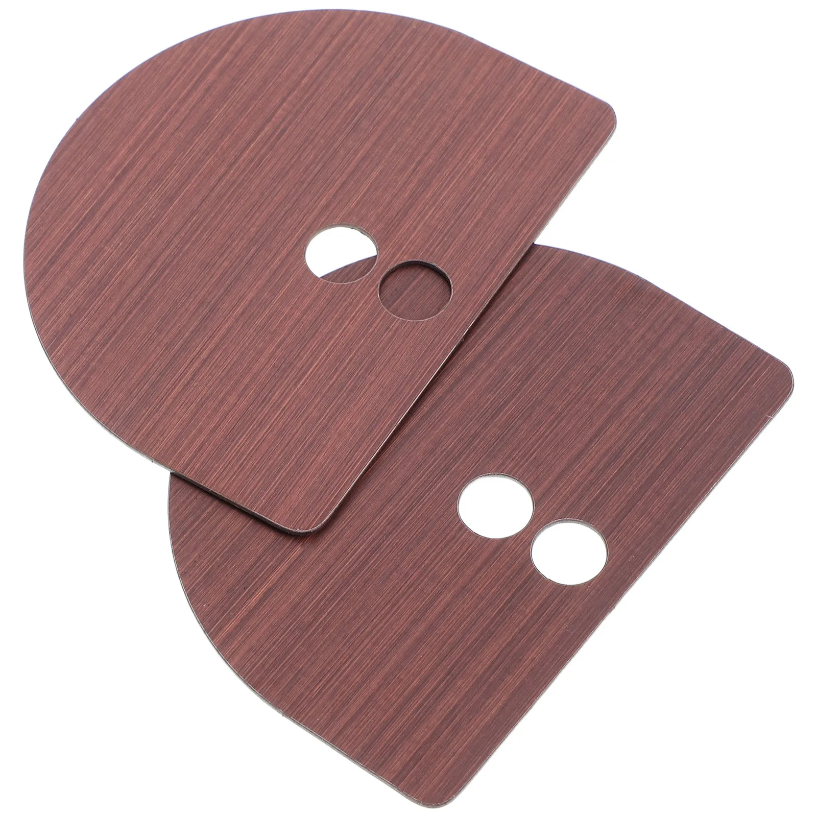 2Pcs Zinc Alloy Intelligent Deadbolt Cover Filler Plate Door Lock Concealment Plate Security Door Hole Cover for Wooden Metal