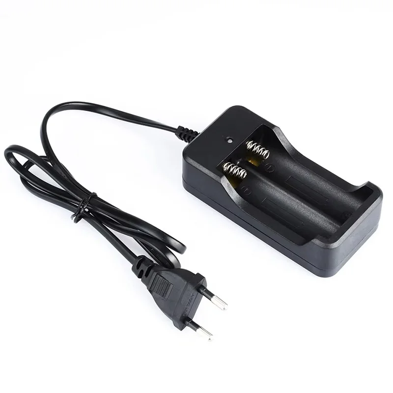 18650 Battery Charger EU Plug 2 Slots Multifunctional Smart Fast Charger For 18650 Lithium Rechargeable Battery Charging Device