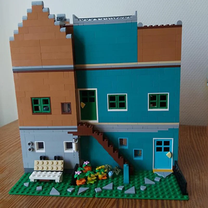 2143 قطعة MOC بيسترو Bookshop Alt بناء وحدات نموذج بناء لعبة كتل تجميع الإبداعية هدية الكريسماس فكرة الطوب عيد ميلاد #3