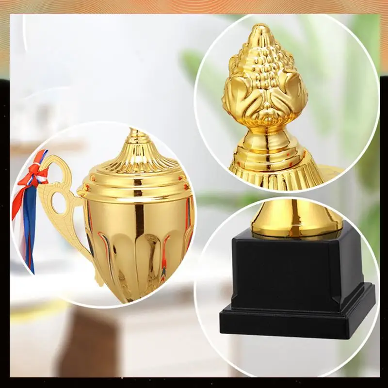 

4X 11 Inch Gold Trophy Cup For Sports Meeting Competitions Soccer Winner Team Awards And Competition Parties Favors-Y05A