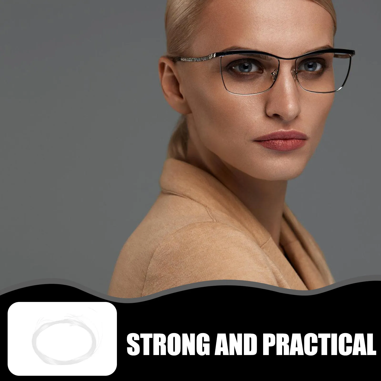 

Nylon Eyeglass Repair Thread Sturdy Deformation-Resistant Glasses Fixing String for Half-Frame Frames Compact Lightweight