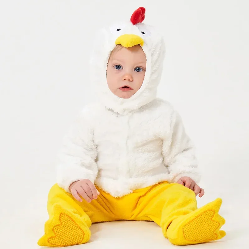 Umorden عيد الفصح الأبيض الفرخ زي طفل الفتيان الفتيات 3-18 متر الصوف رومبير بذلة مع أحذية فانتازيا فستان الحفلات