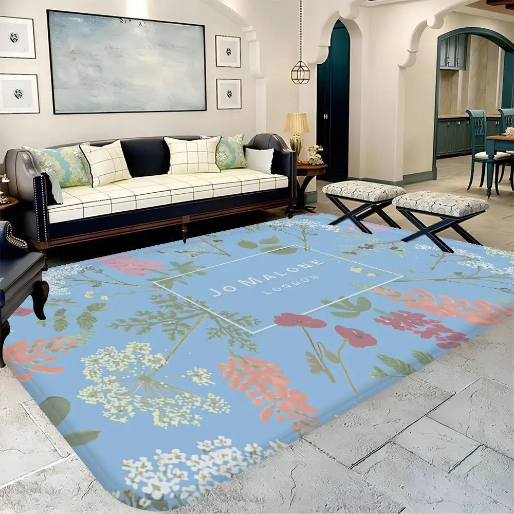 J-Jo M-Malone L-LOGO Hallway Carpet Washable Non-Slip Living Room Sofa Chairs Area Mat Kitchen Doormat Area Rug