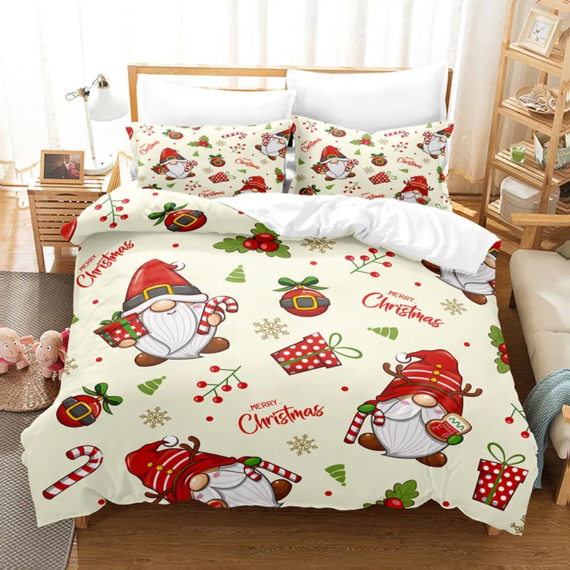 

Red Christmas Duvet Cover Bedding Sets Snowflake Duvet Cover Set White Snowflake Microfiber for Bedroom Decoration Teens Women