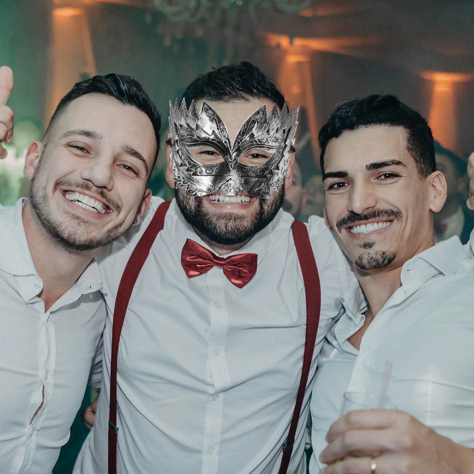 ハーフフェイスダンスマスク,コスプレ,ハロウィーンパーティー,5x14cm