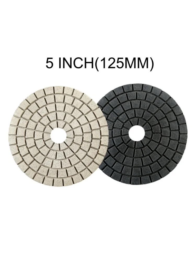 1 Stück 5 Zoll 125mm Weißes Polierpad, Schwarzes Polierpad, Endpolierpad für Granit, Stein, Beton, Marmor, Quarz – Detail 1