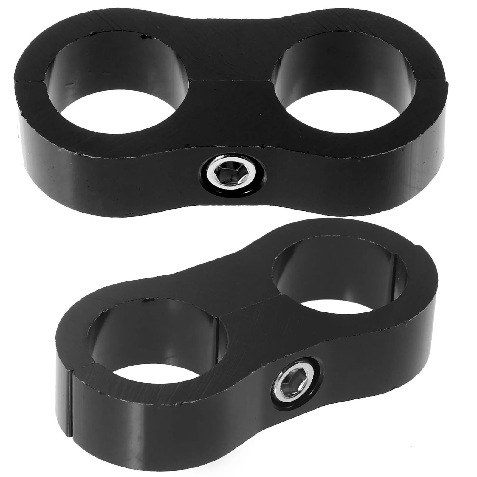 

2pcs 20Mm Oil Hose Clamp Aluminum Dual Hole Fuel Line Mounting Clamps For Brake Line Separator Clamp Protector