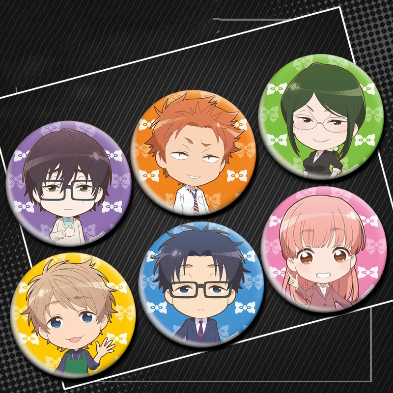 Брошь-в-стиле-аниме-love-is-hard-for-otaku-круглая-булавка-на-лацкан-креативный-значок-с-персонажем-мультфильма-на-рюкзаке-декор-аксессуары-для-одежды-подарки