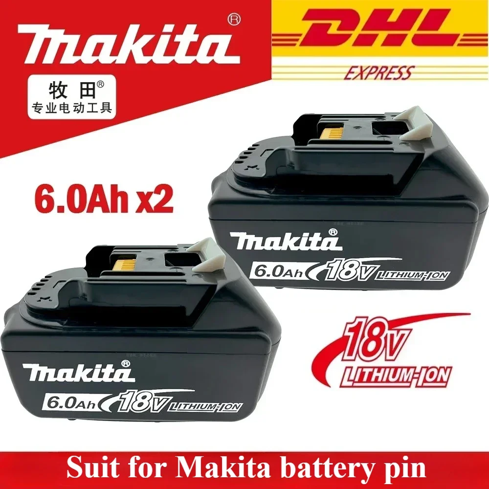Pour batterie Makita 18V, outil électrique rechargeable, batterie Makita 18V, batterie lithium-ion 6Ah remplaçable BL1840 BL1830B BL1850B