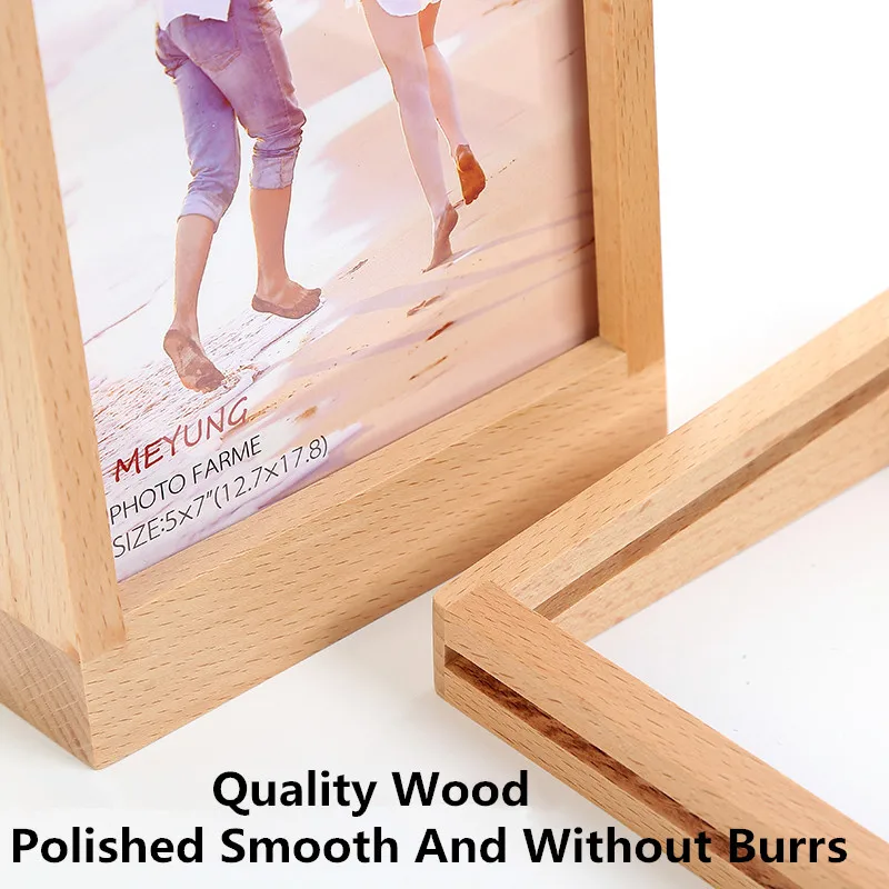 A6 10x15cm Wood Acrylic Sign Holder Display Stand Table Menu Paper Flyer Document Holder Wedding Gift Baby Picture Photo Frame