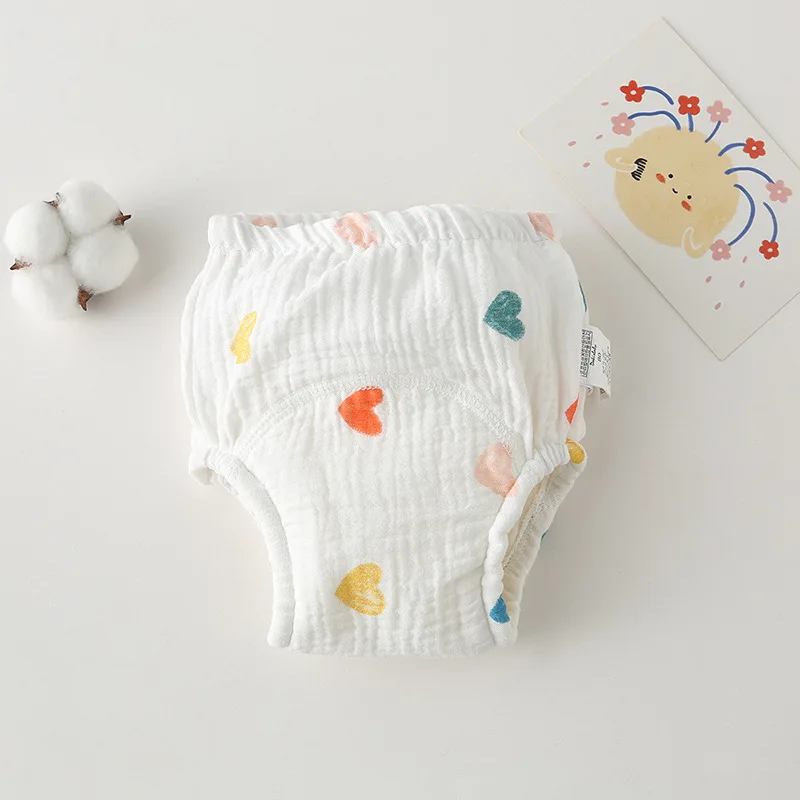 Washable Baby Training Pants Cotton Diapers Bubble Gauze Nappy Breathable Reusable Children's Underwear Toddler Cloth Diapers