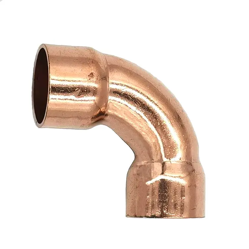 Inner Dia 10mm~50mm Red Copper Welding Pipe Fitting Equal R Socket Elbow Connector for Refrigeration
