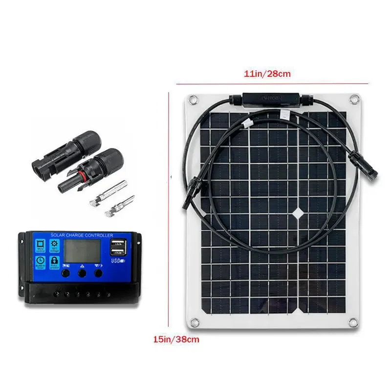 500W/1000W Flexible Solar Panel 12V Battery Charger with Controller – Solar Power Bank for Phone, Car, Yacht, RV - view 5