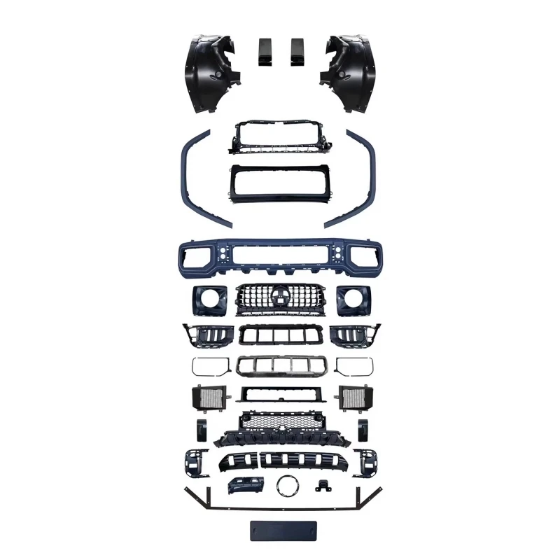 

Автомобильный комплект для Mercedes Benz G-Class G500 G350 G400 G55 02-25, обновленный для G63 25 стилей, передний задний бампер, решетка капота