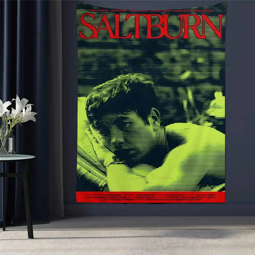 

Classic Movie Saltburn Colorful Tapestry Wall Hanging Hippie Flower Wall Carpets Dorm Decor Wall Art Decor