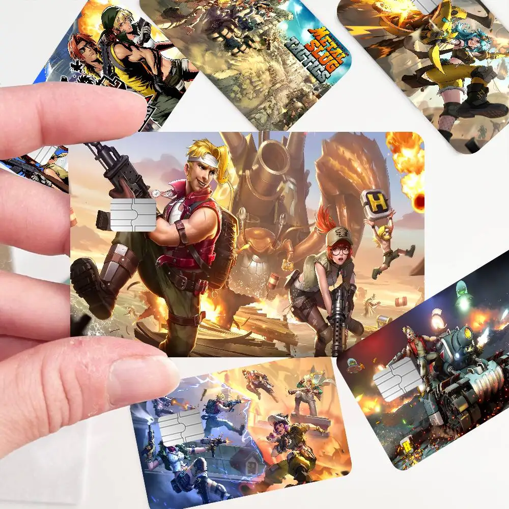 Retro ARCADE M-Metal Slug Fashion Matte Gold Silver Black Matte Film Skin Sticker Tape for Bank Credit Debit Card