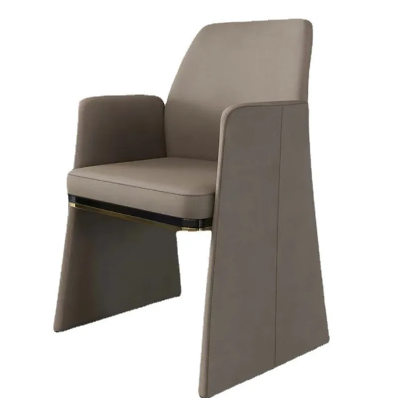 

Combination of one table and four chairs, hotel clubhouse business negotiation slate small round table