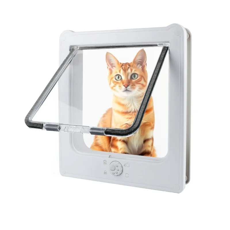 

Принадлежности для кошек, дверь для кошек и дверное отверстие для собак, свободное входное и выходное отверстие для двери, может управлять входом и выходом, деревянная дверь для домашних животных