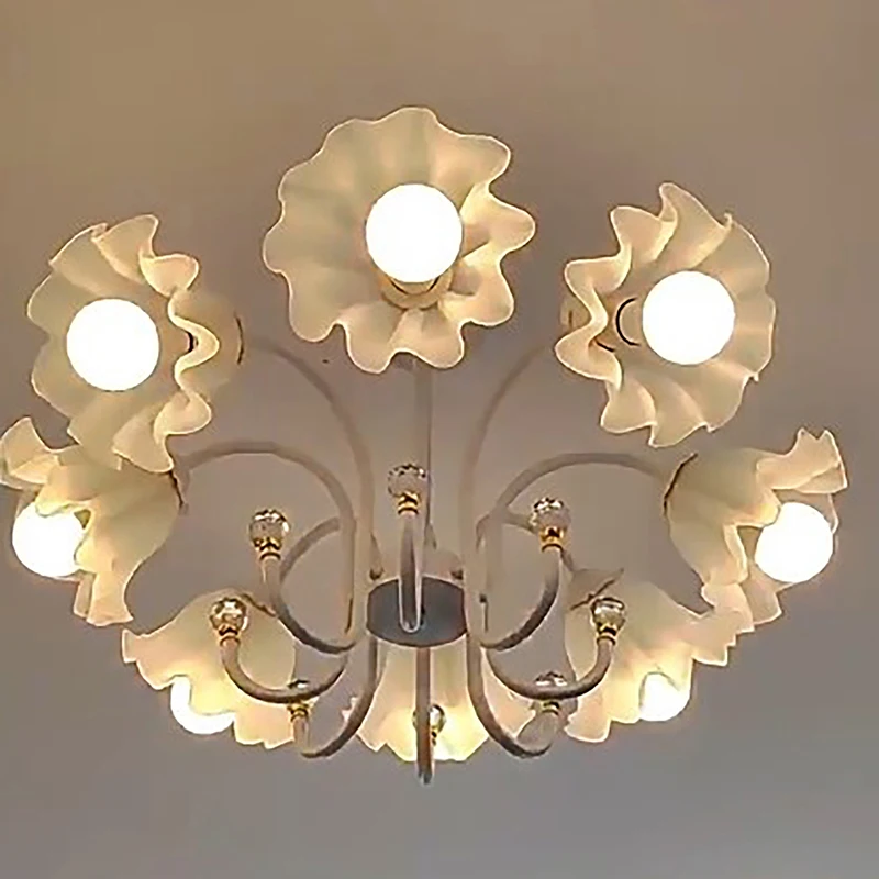 (HB05)E27 Acrylic Bell Orchid Lampshade Hanging Lamp Accessories Table Parts DIY Wall Night Restaurant Chandelier Replacement