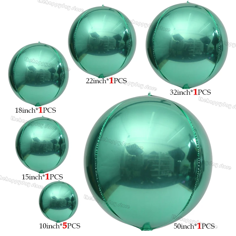 10 Stück rote 4D-Rundfolienballons 50-10IN 4D-Mylar-Ballballons Metall roter runder Ballon Valentinstag Geburtstag Hochzeit Weihnachten